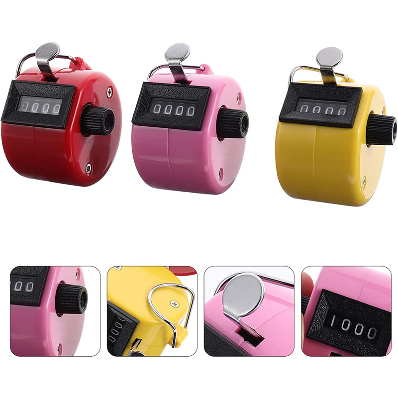 Hand Held ABS Plastic Tally Counter Durable Lightweight Easy Press Reset Versatile Use Great For Coaching Events Counting