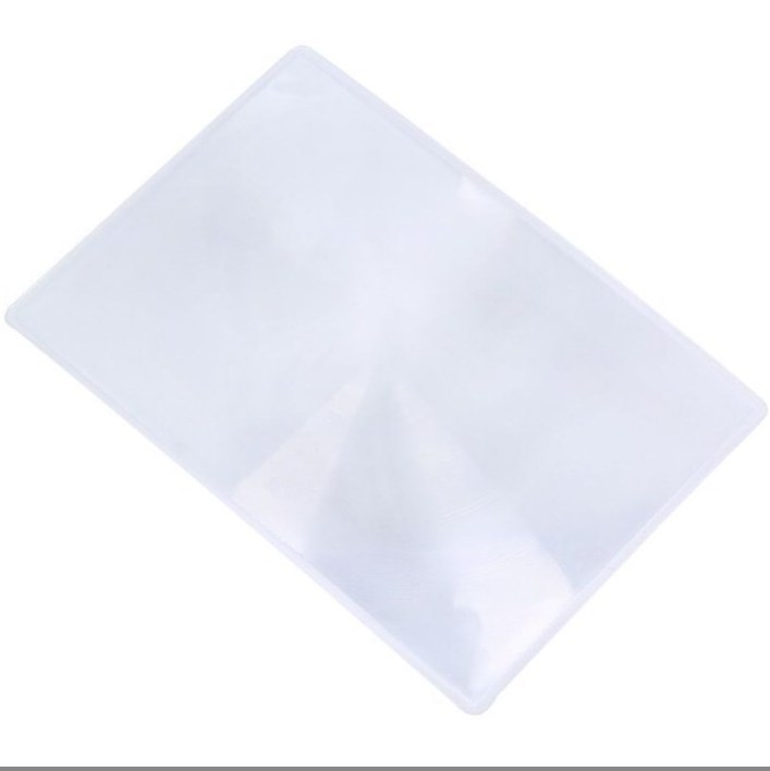 A4 Full Page Unframed Magnifier, 3X Large PVC Magnifying Sheet With Molded Fresnel Lens