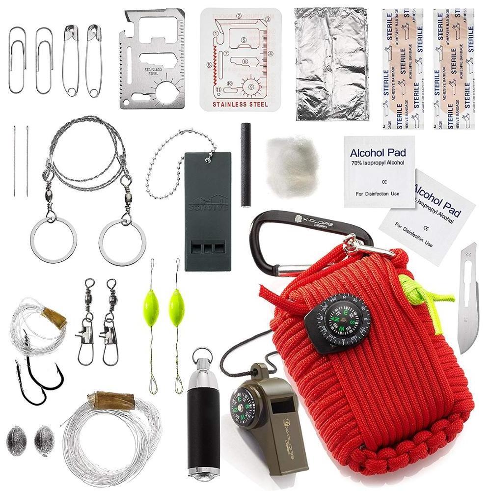 Gear Emergency  Survival Kit (30 Tools) by Natural Disaster/Earthquake with whistle