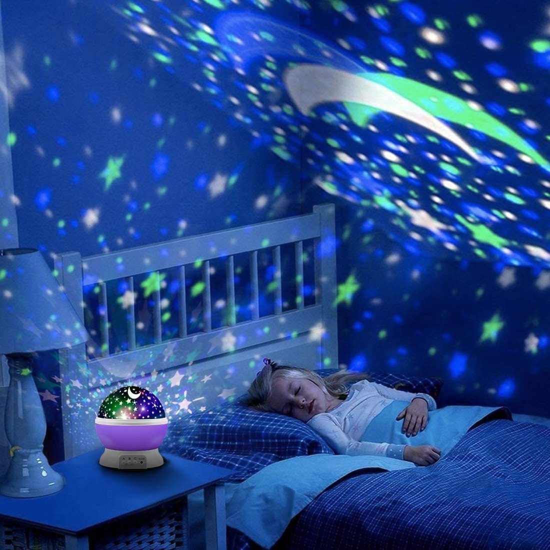 Star Projector Night Lights for Kids,Projection Lamp for Kids Bedroom, Glow in The Dark Stars and Moon for Child Asleep