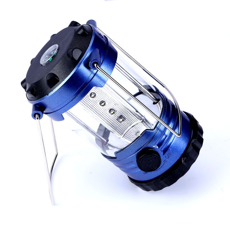 LED Tent Light 12 Led Adjustable Camping Light Outdoor Battery Operated Lantern With Compass