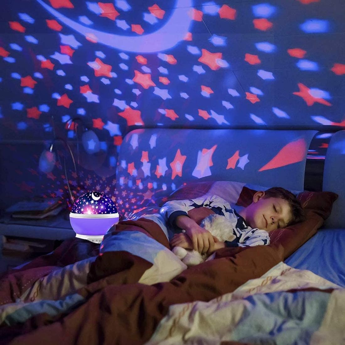 Star Projector Night Lights for Kids,Projection Lamp for Kids Bedroom, Glow in The Dark Stars and Moon for Child Asleep