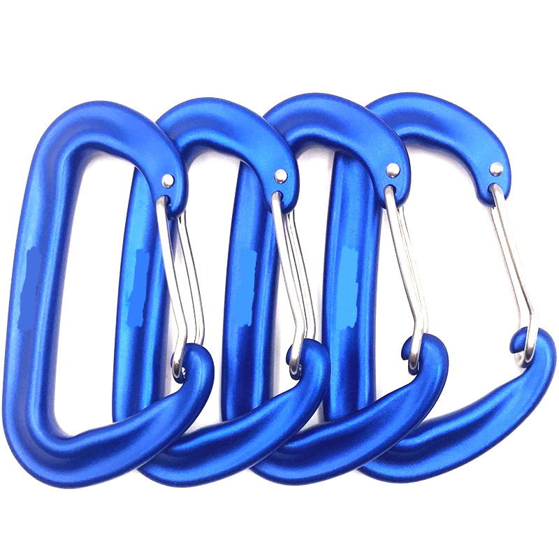 Camping Hiking Backpacking Climbing Lightweight Portable 12KN 24kN Auto Locking Wire Gate Carabiners Hook