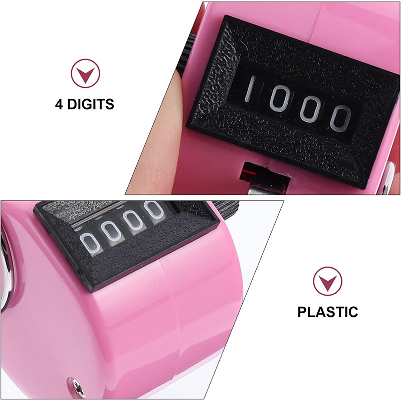 Hand Held ABS Plastic Tally Counter Durable Lightweight Easy Press Reset Versatile Use Great For Coaching Events Counting