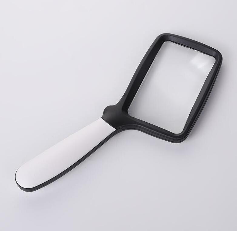 High Quality Image 5 LED Light 3X Rectangle PMMA Acrylic Hand Folding Held Magnifier for Reading the Old man