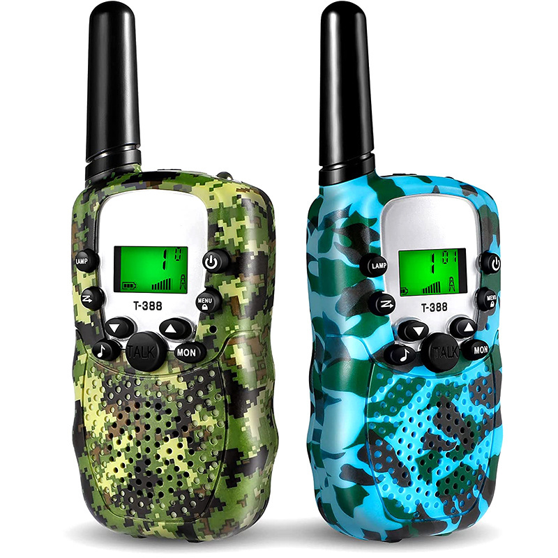 Present 3-12 Years Old Boys Girls Adventure Toys Camo Walkie Talkies with LED Flashlight