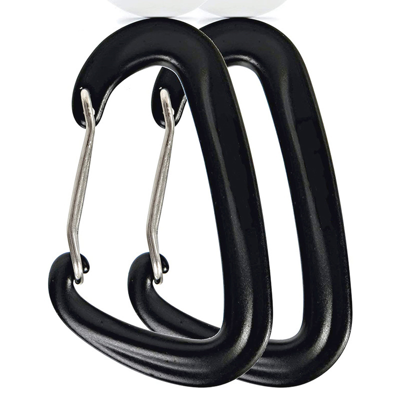 Camping Hiking Backpacking Climbing Lightweight Portable 12KN 24kN Auto Locking Wire Gate Carabiners Hook