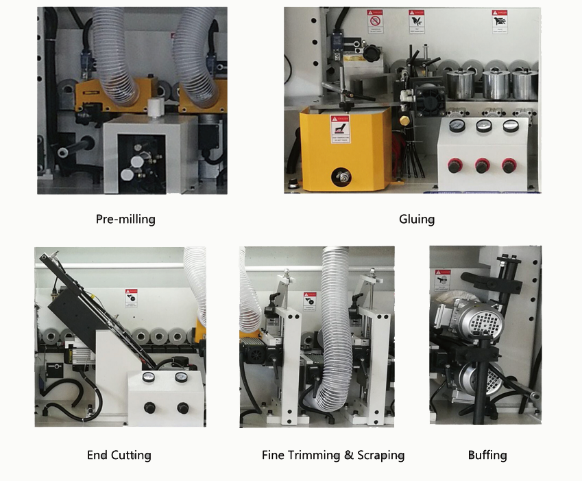 ZICAR edge banding machine with trimming melamine board edge bander automatic edge banding machine melamine for cabinet pvc ABS