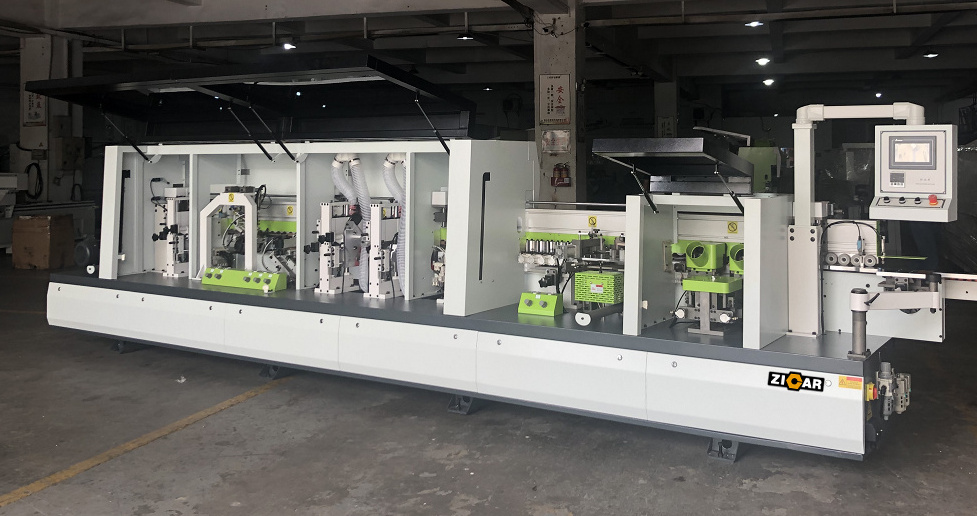 ZICAR Straight automatic feeding heavy High Speed Mdf Edge Strip Banding Machine Hot Melt Glue For Edge Banding Machine Conveyor