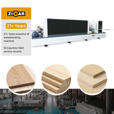 ZICAR Straight automatic feeding heavy High Speed Mdf Edge Strip Banding Machine Hot Melt Glue For Edge Banding Machine Conveyor