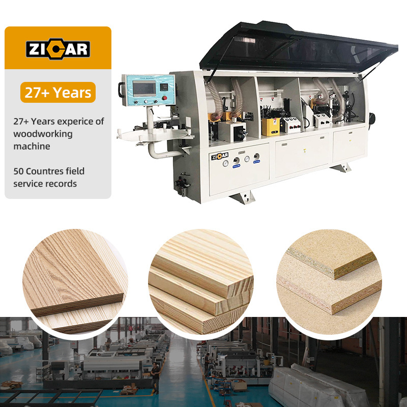 ZICAR edge banding machine with trimming melamine board edge bander automatic edge banding machine melamine for cabinet pvc ABS