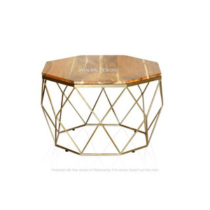 Urban Style Baroque For Wholesales Modern style gold coffee table natural marble top coffee dining table for sale