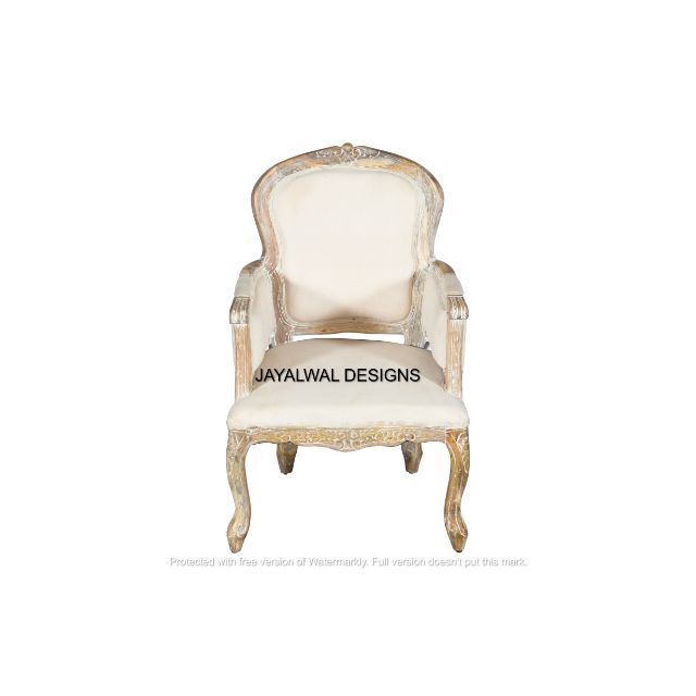 French fine carving solid wood frame linen fabric seat and back dining chair, restaurant chair, hotel chair