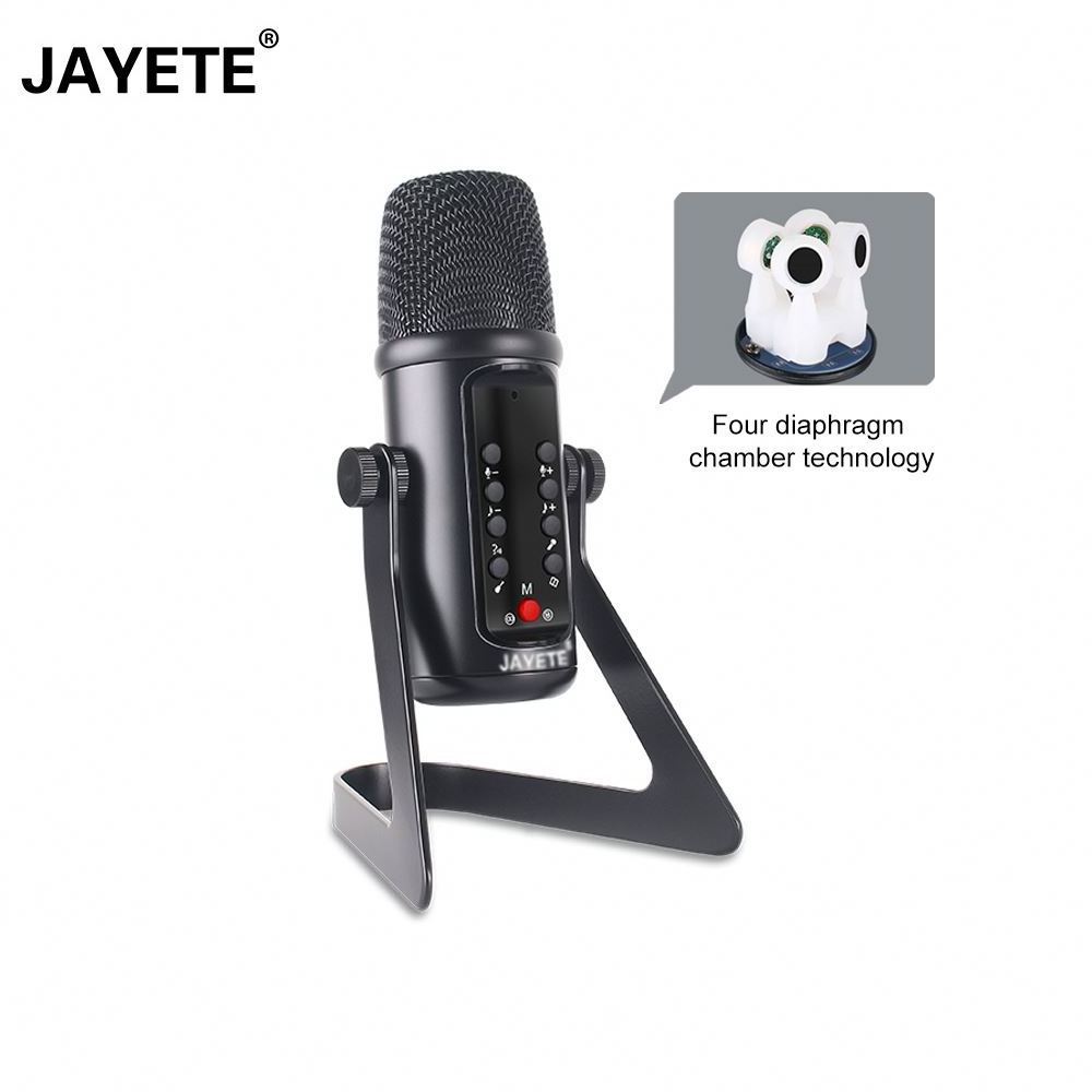 Guangzhou Usb Condenser Studio Vocal Pc Recording Musical Microphone Set For Radio Braodcasting Mic Stand