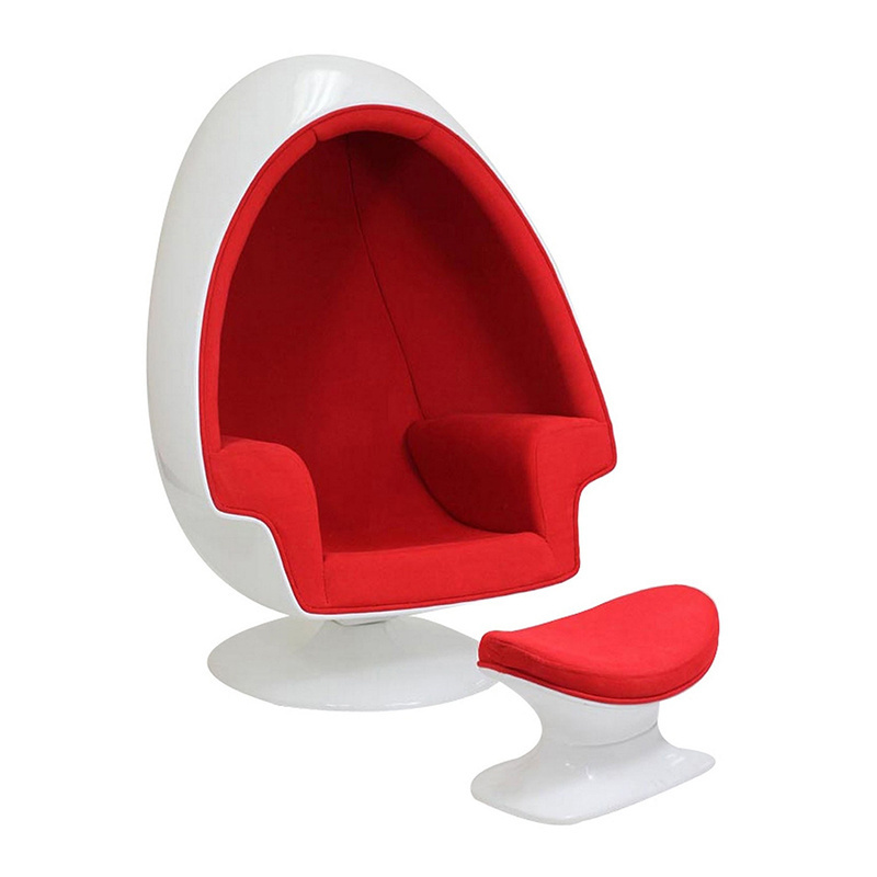 Swivel luxury lounge fiberglass oval shaped chairs modern home living room furniture leisure accent pod living room chair