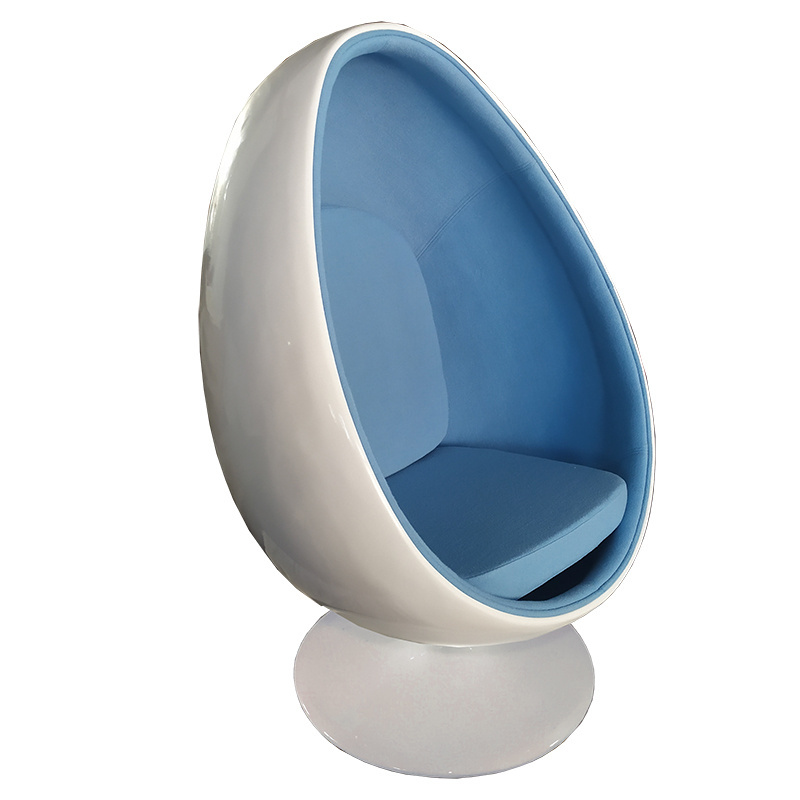 Wholesale modern furniture leisure swivel indoor pod chairs luxury living room aviator lounge sofa fiberglass round ball chair