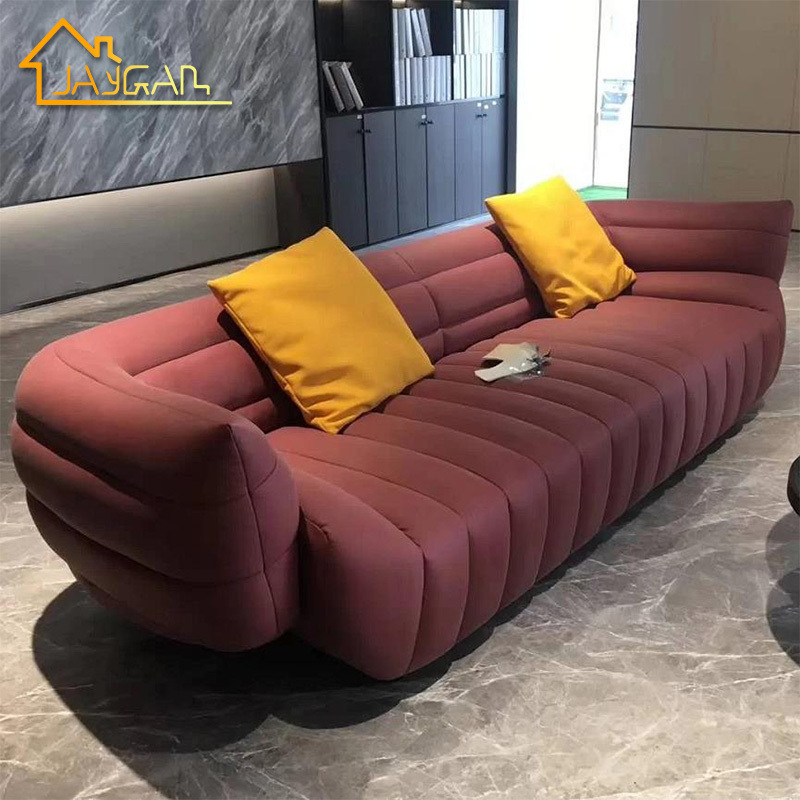 Nordic high-end 3 seater fabric sofa blush pink velvet couch living room sleeper sofa recliner loveseat