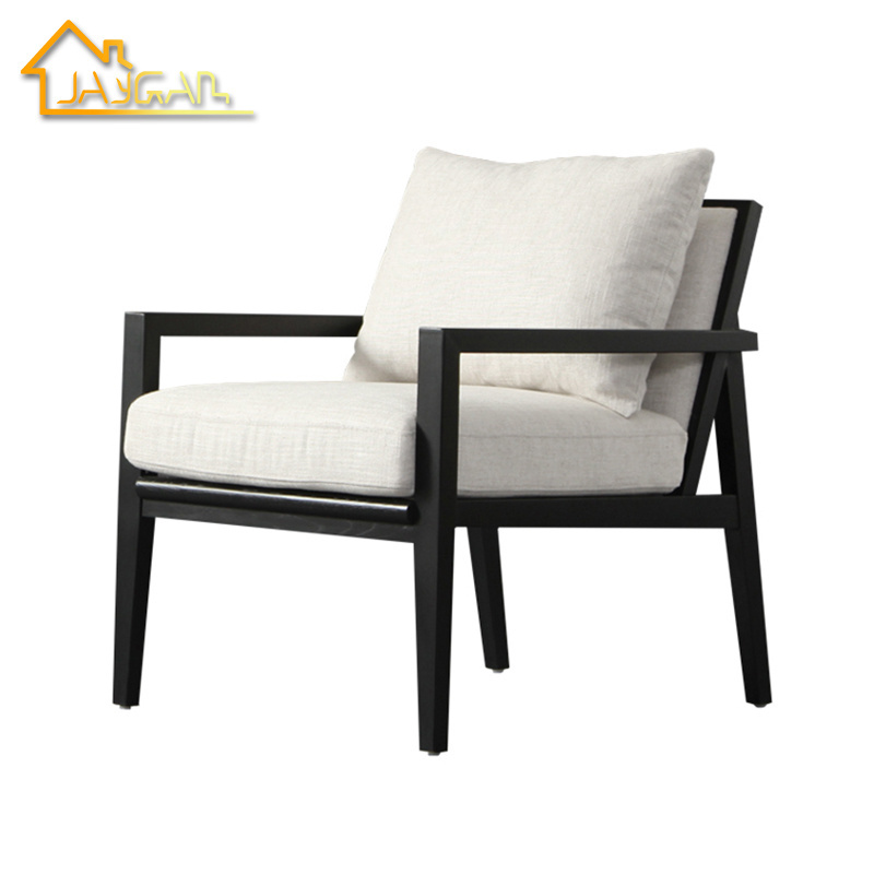 Modern design wood patio lounge chairs light grey fabric occasional chair armchair cozy comfy club chairs