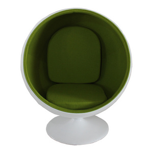 Wholesale modern furniture leisure swivel indoor pod chairs luxury living room aviator lounge sofa fiberglass round ball chair