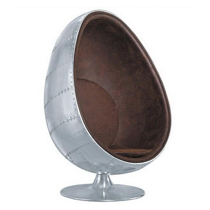 Swivel luxury lounge fiberglass oval shaped chairs modern home living room furniture leisure accent pod living room chair