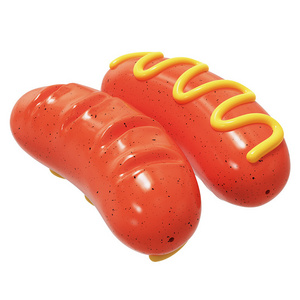 Wholesale Sounding Dog Bite Gel Teething Stick Hot Dog Grill Dog Toys