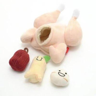 Wholesale luxury fashion korean designer hide and seek pet dog plush toys interactive pet dog chew toy