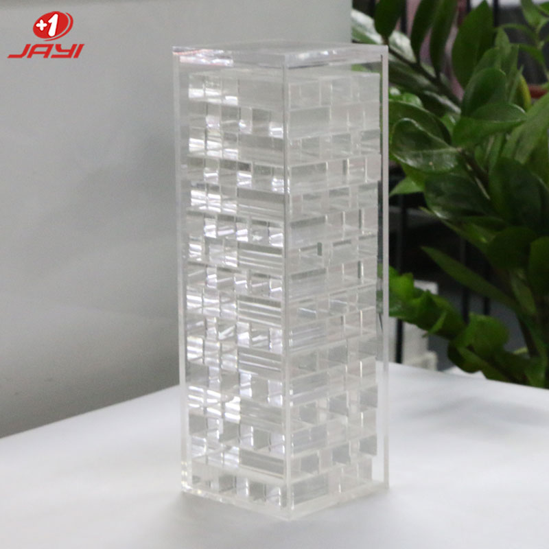 JAYI OEM Customized Acrylic Tumble Tower Game Board Kids Chess Games Stacking Block