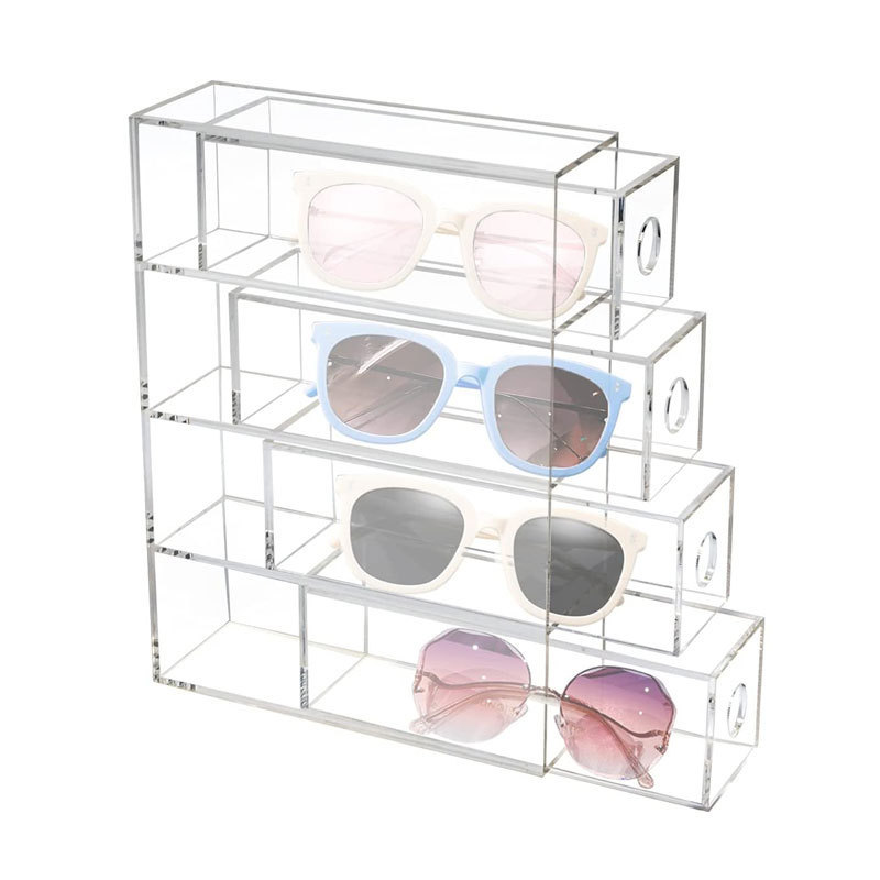 JAYI Custom Clear Acrylic Eyewears Stand Holder Organizer Glasses Holder and Sunglasses Rack Stand