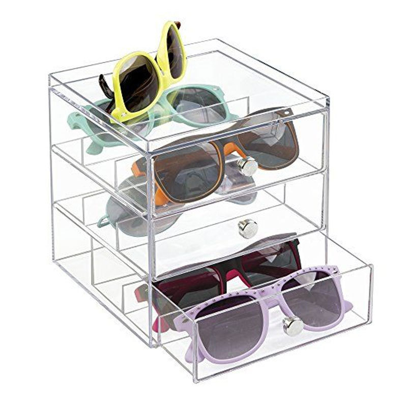 JAYI Custom Clear Acrylic Eyewears Stand Holder Organizer Glasses Holder and Sunglasses Rack Stand