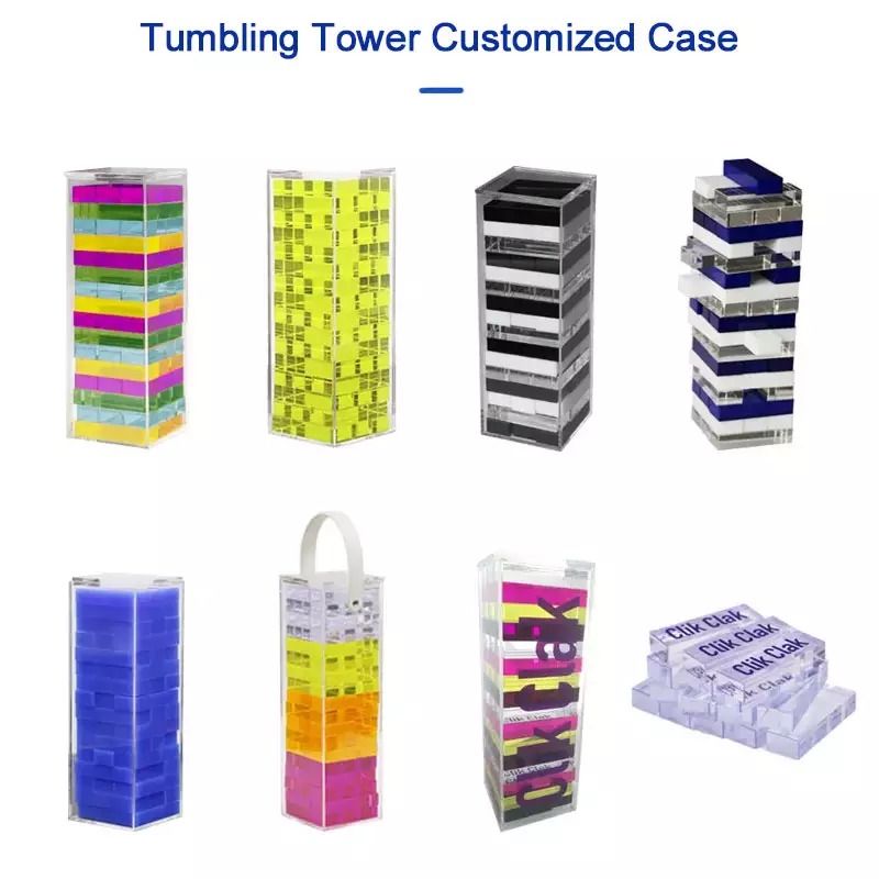 JAYI Acrylic Factory Custom Classic Tumbling Tower Building Block Board Game Set