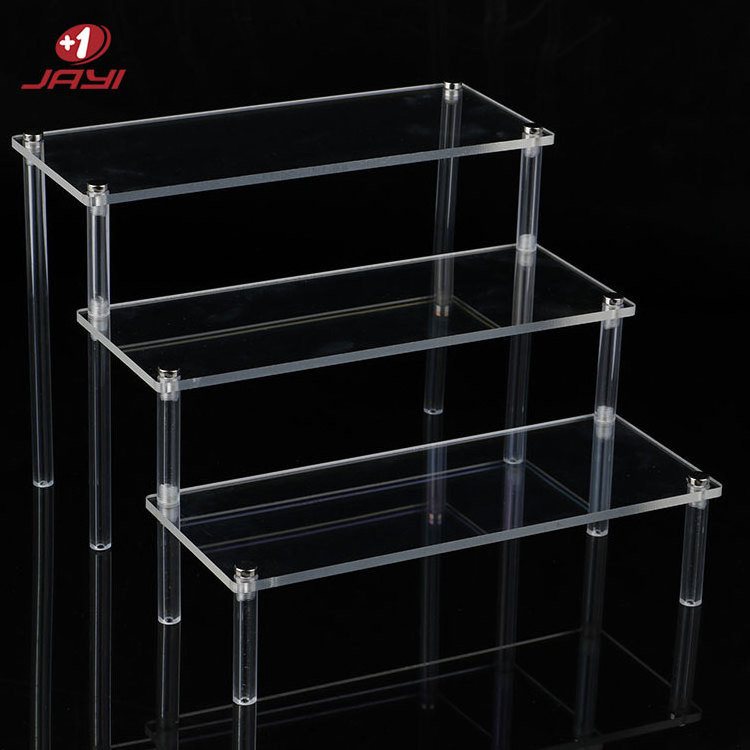 Clear Acrylic Cosmetics Storage Rack Detachable Cartoon Character Ladder Frame Holder Toy Car Model Purse Perfume Display Stand