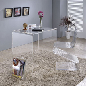 Guangdong Acrylic Factory Custom Acrylic Kids Table Modern Rectangular Clear Lucite Office Writing Desk