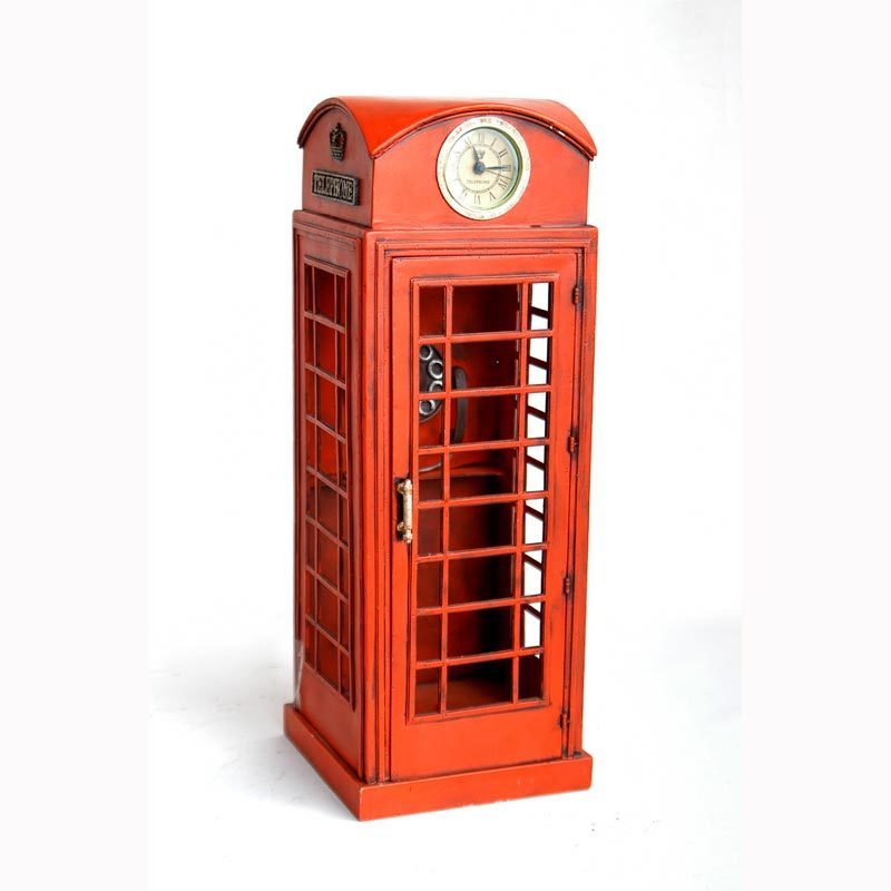 Antique Decorative red telephone booth 1:6-SCALE