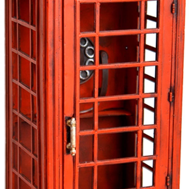 Antique Decorative red telephone booth 1:6-SCALE