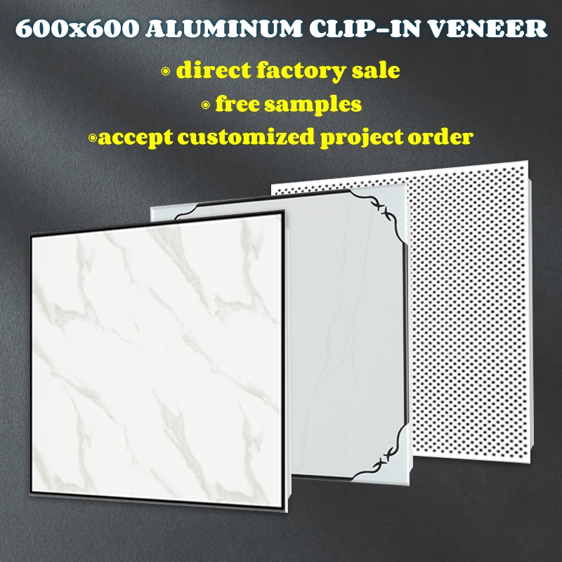 Wholesale Low Price Sound Absorbing Decorative Suspended Metal Aluminum Drop Ceiling Tiles Veneer for Bathroom Kitchen