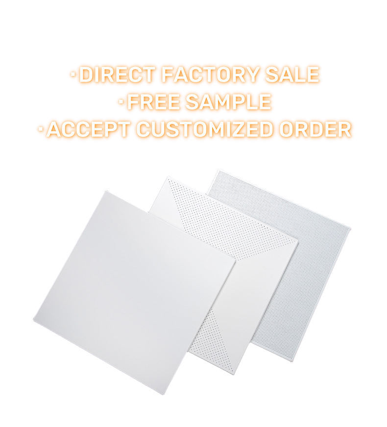 Factory Wholesale Price Standard Clip-in System Acoustic Aluminum Metal False house Ceilings Tiles 2x4 Panel sheets for Office