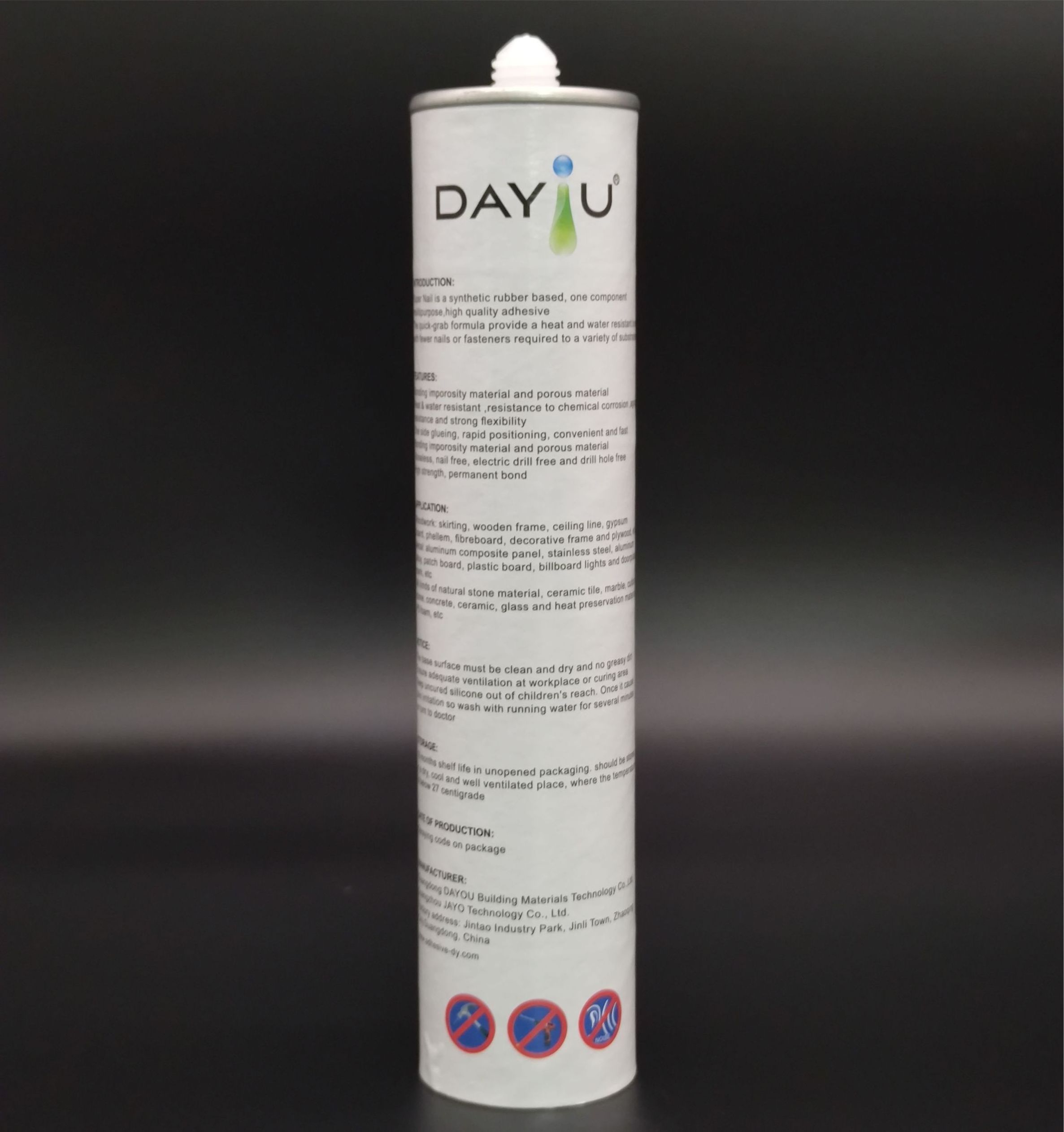 Dayou Liquid Nails Adhesive Strong Bonding Bearing Capacity Liquid Nail Free Silicone Sealant Glue For Construction furniture