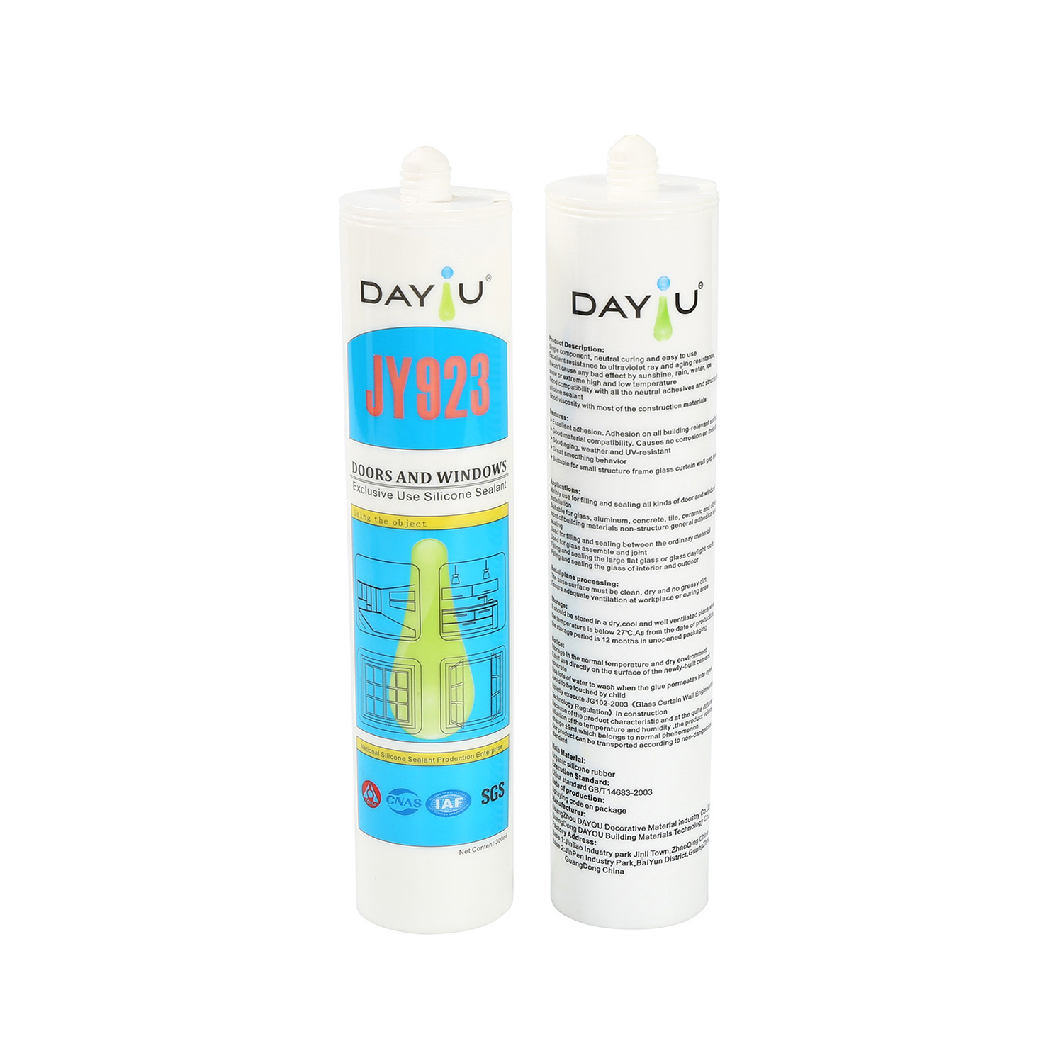 High Temperature Oxime Cure Silicone Sealant Adhesive Glue for Glass Ceramics Tiles Metal PVC Electronic Appliances