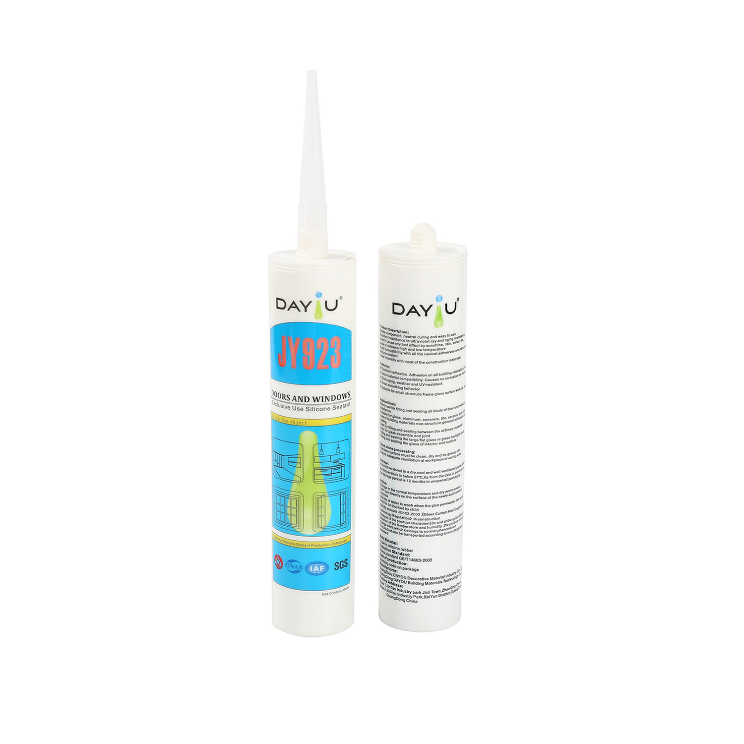 High Temperature Oxime Cure Silicone Sealant Adhesive Glue for Glass Ceramics Tiles Metal PVC Electronic Appliances