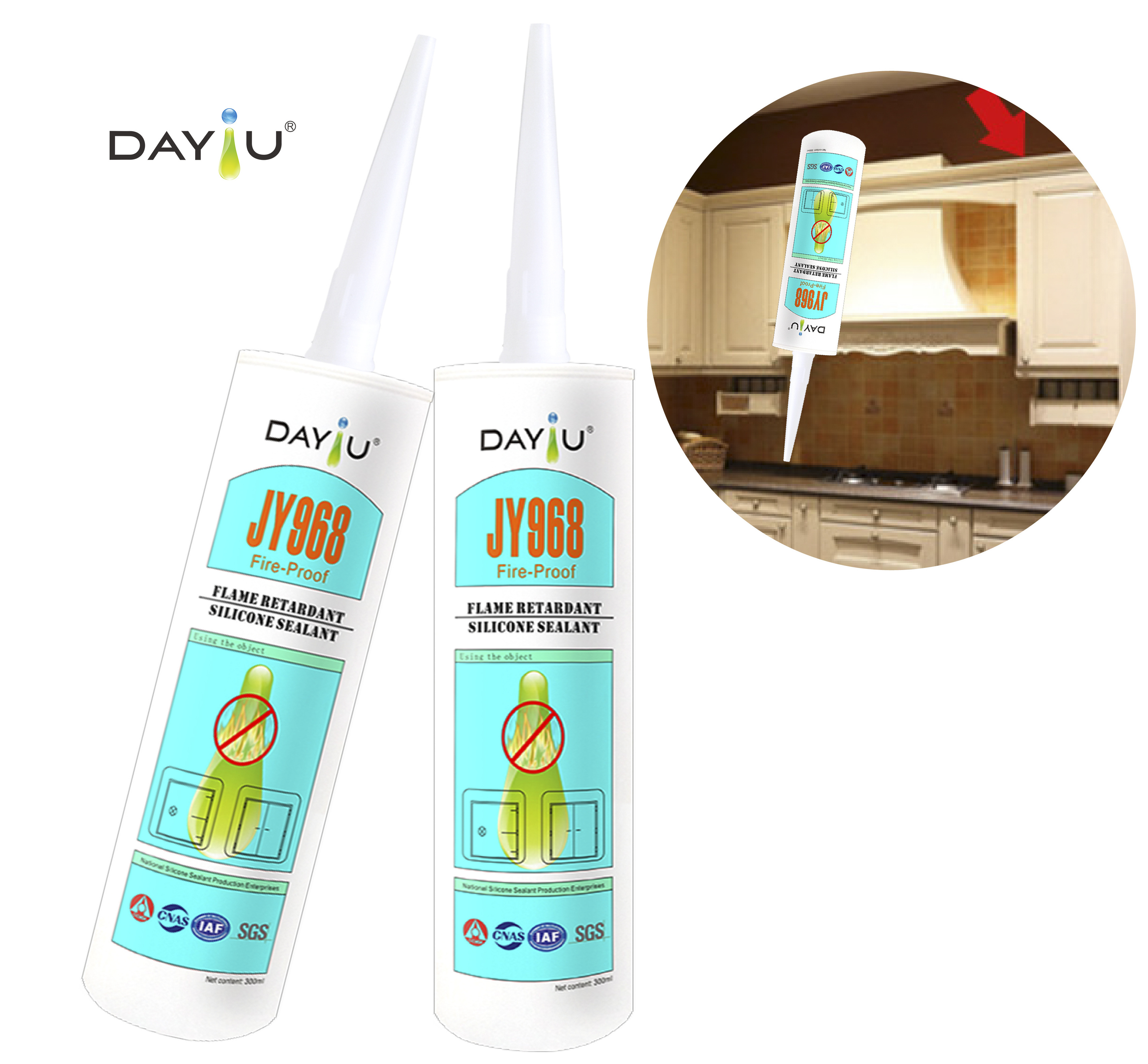 Fireproof Sealing Window 300ML Insulation High Temperature Neutral Silicone Sealant