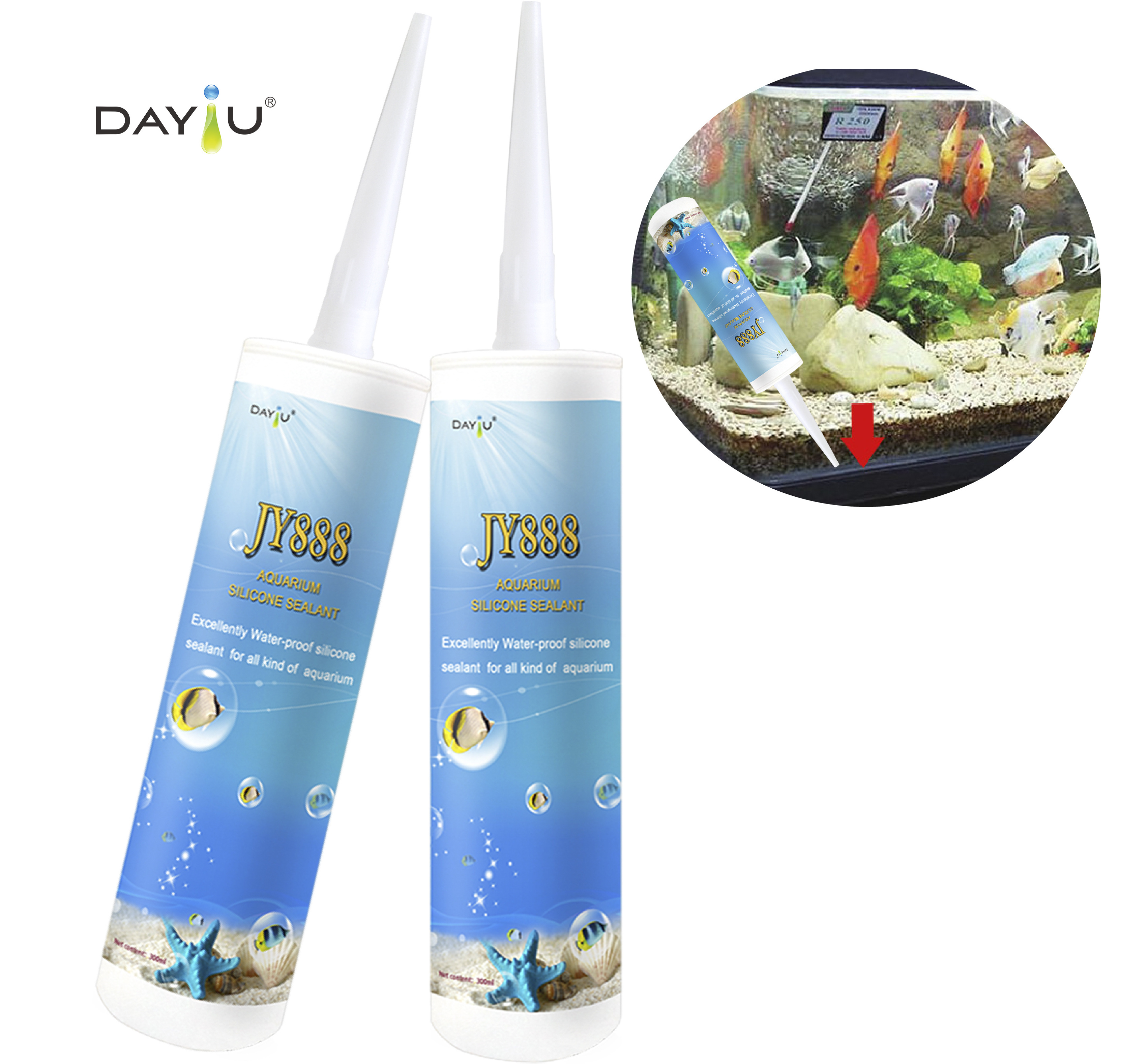 China Manufacture 100% RTV Silicone Sealant Aquarium Silicone Sealant Acetic Clear Sealing Silicone