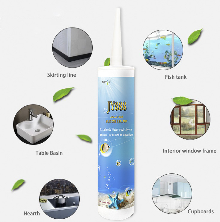 High Performance Marine Grade Tube Liquid Water Based Soft Rubber Glass Glazing Aquarism Bonding Silicone Sealant