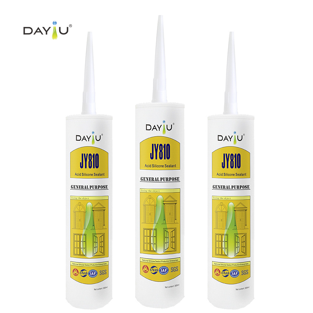 JAYO Glass Window Fast Cure Acid Weather Resistance Acetic Silicone Sealant