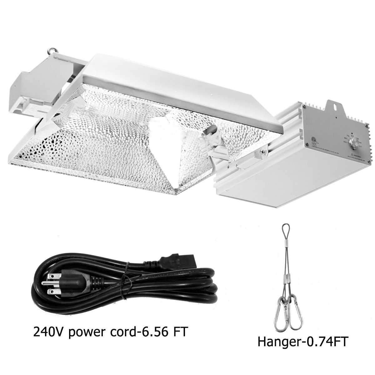 Excellent PPFD Output 1000W Commercial DE Enclosed Grow Lighting System With Ballast, Bulb, Reflector