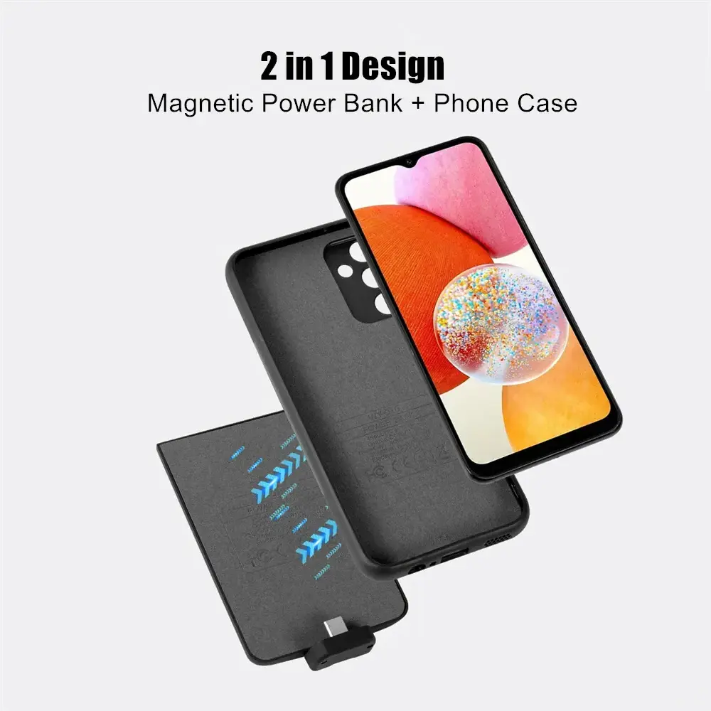 JayoWade 5000Mah For Samsung Galaxy A73 5G Battery Case Phone Case For Samsung Galaxy A73 Battery Charger Case Power Bank Cover