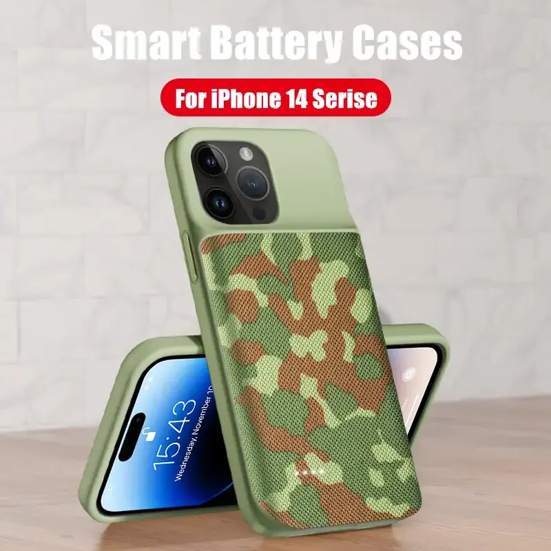 10000Mah Camouflage 14 Plus Power Case For IPhone 14 Pro Battery Charger Case For Iphone 14 Pro Max Power Bank For IPhone14 Case