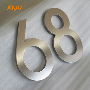 3D Metal Factory Custom Number Letter Sign Pin Mount Stainless Steel House Number