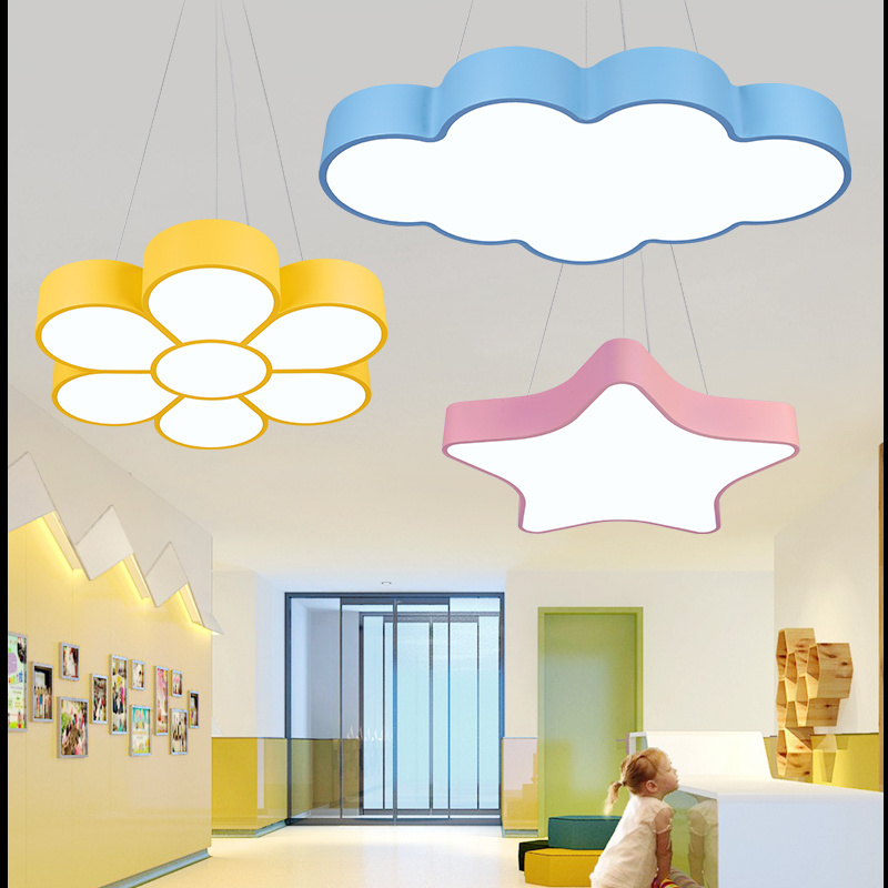 children's room chandelier cartoon kindergarten ceiling lighting little boy bedroom eye protection LED lamps