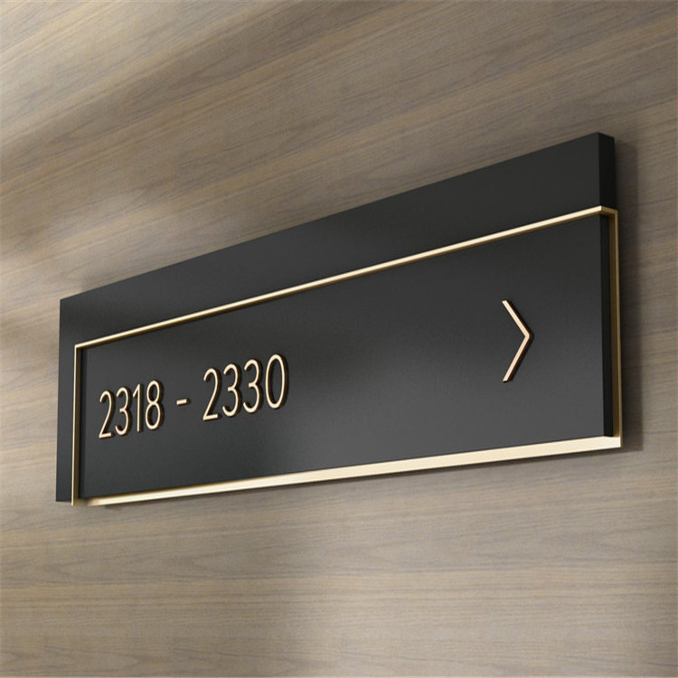 Interior used Acrylic Doorplate Signs LED Illuminated House Number Signage light up Room Name and House Number