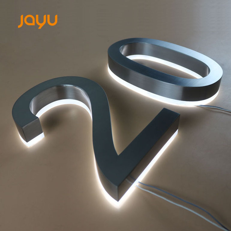 3D LED Aluminum Positive Light Backlight Letter Light Metal Backlight Logo 4ft Led Letter Light